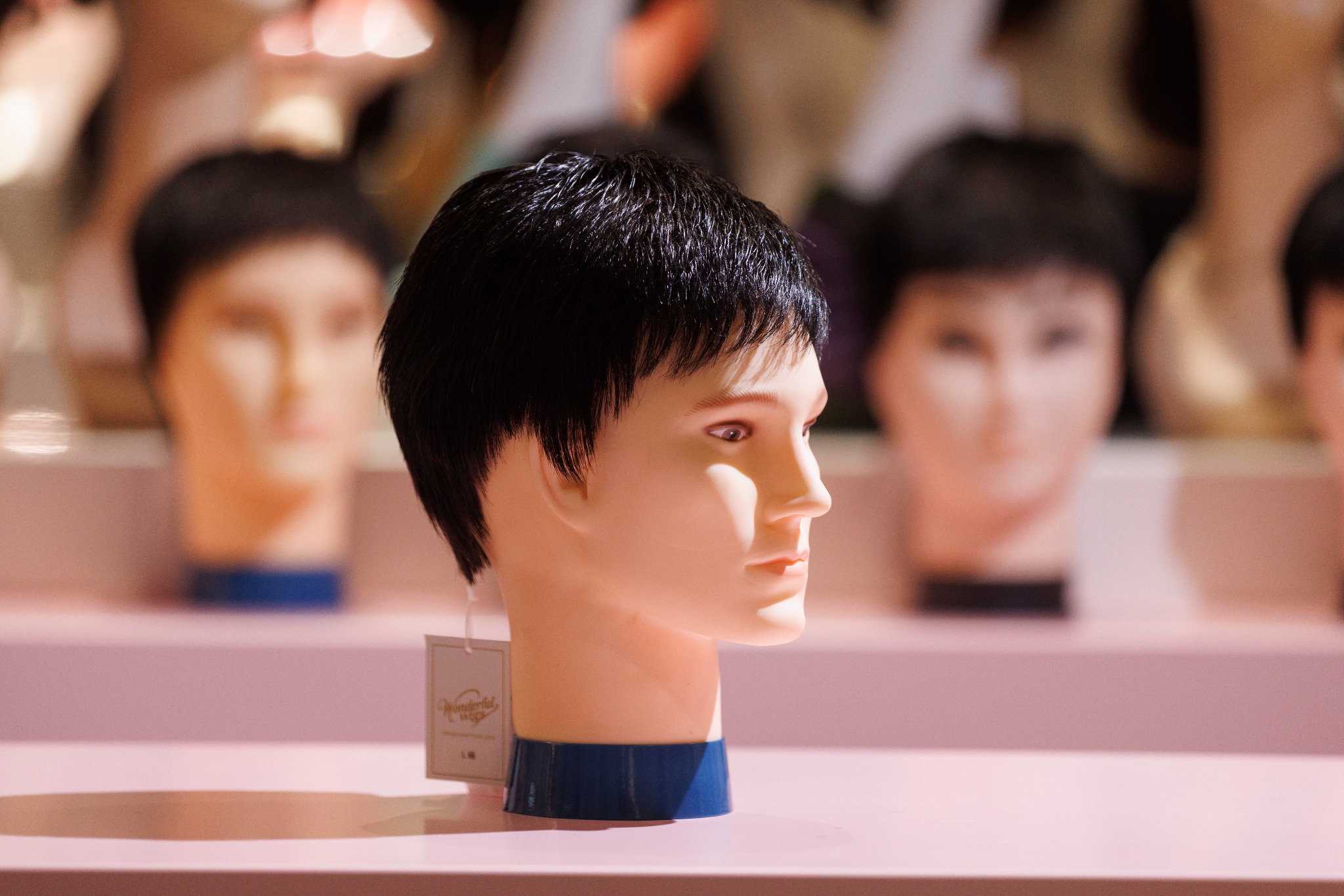 Men's short wig display